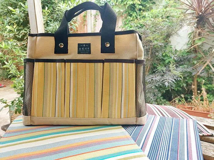 Gardening Bag by Kurashiki Hampu Stripes