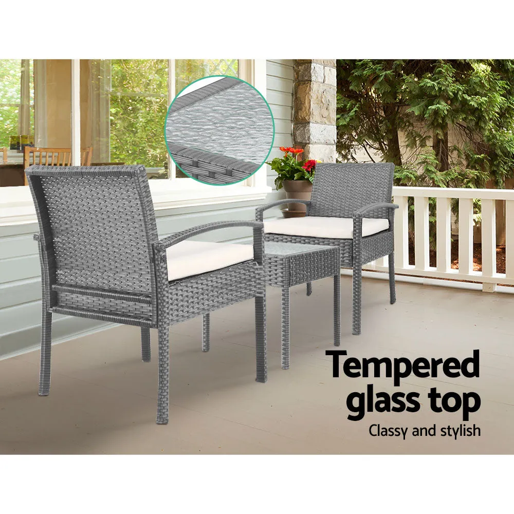 Gardeon 3-piece Outdoor Set - Grey