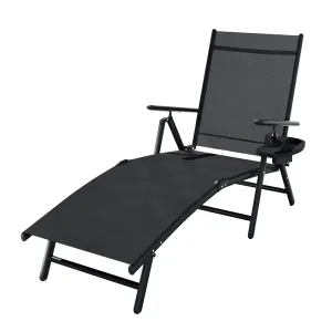 Gardeon Sun Lounge Outdoor Lounger Recliner Chair Foldable Patio Furniture