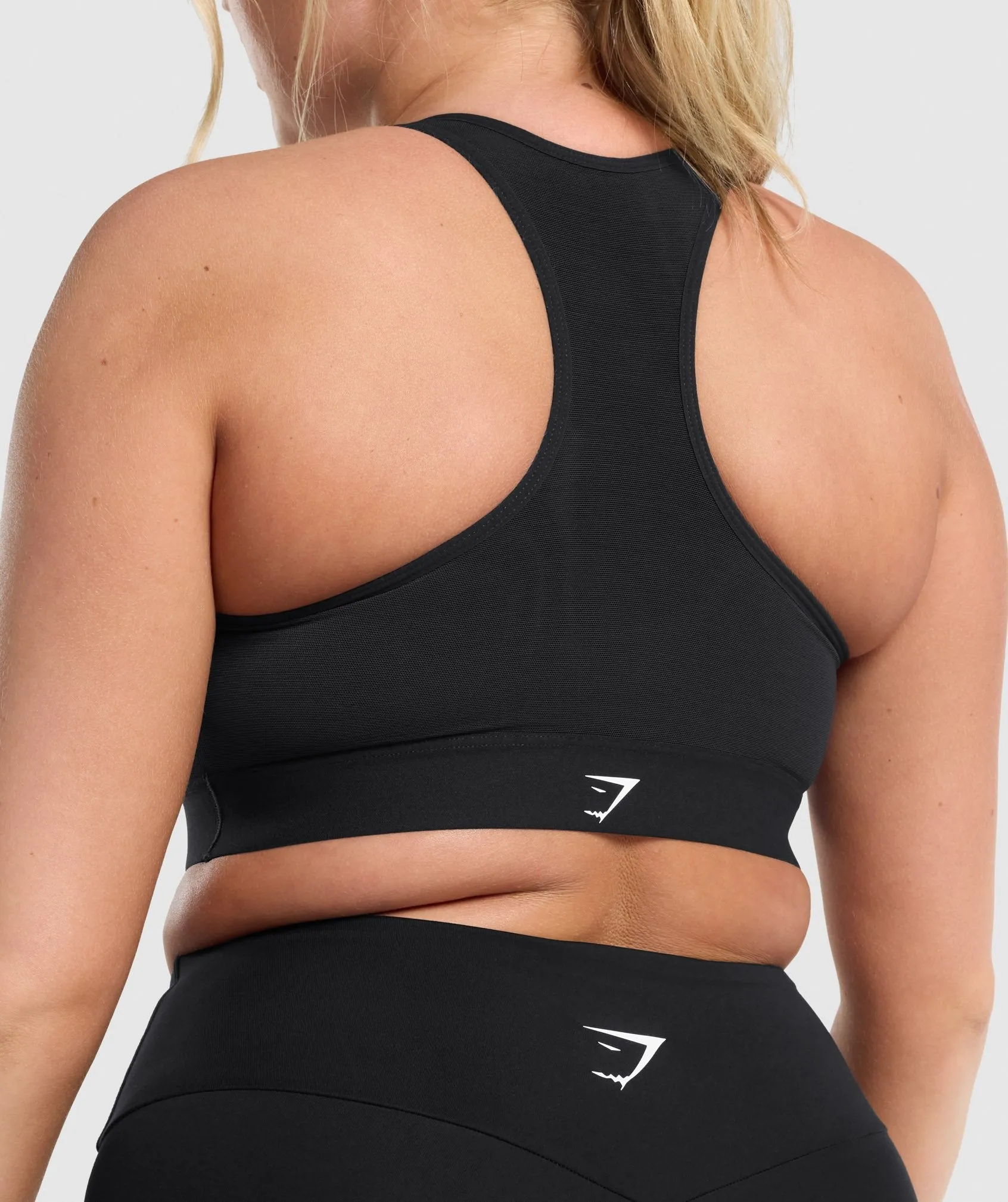 Gymshark Lightweight High Support Sports Bra -  Black