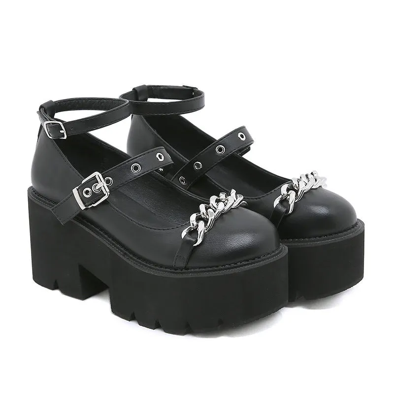 Harajuku Chain Strap Shoes