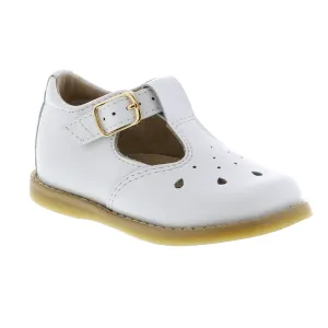 Harper Baby T-strap Dress Shoe - White Leather