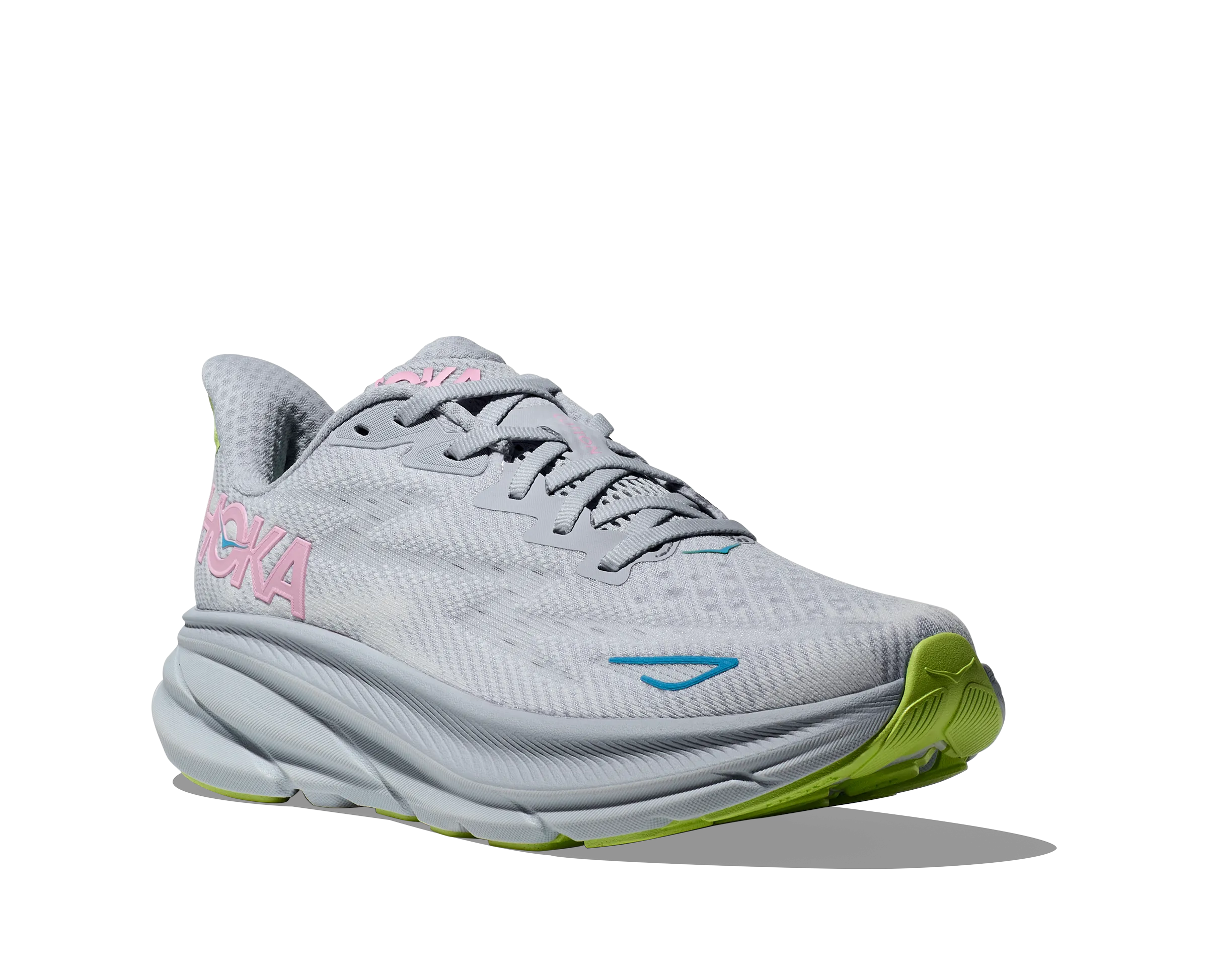 Hoka Womens Trainer Clifton 9 Wide Gull/Sea Ice