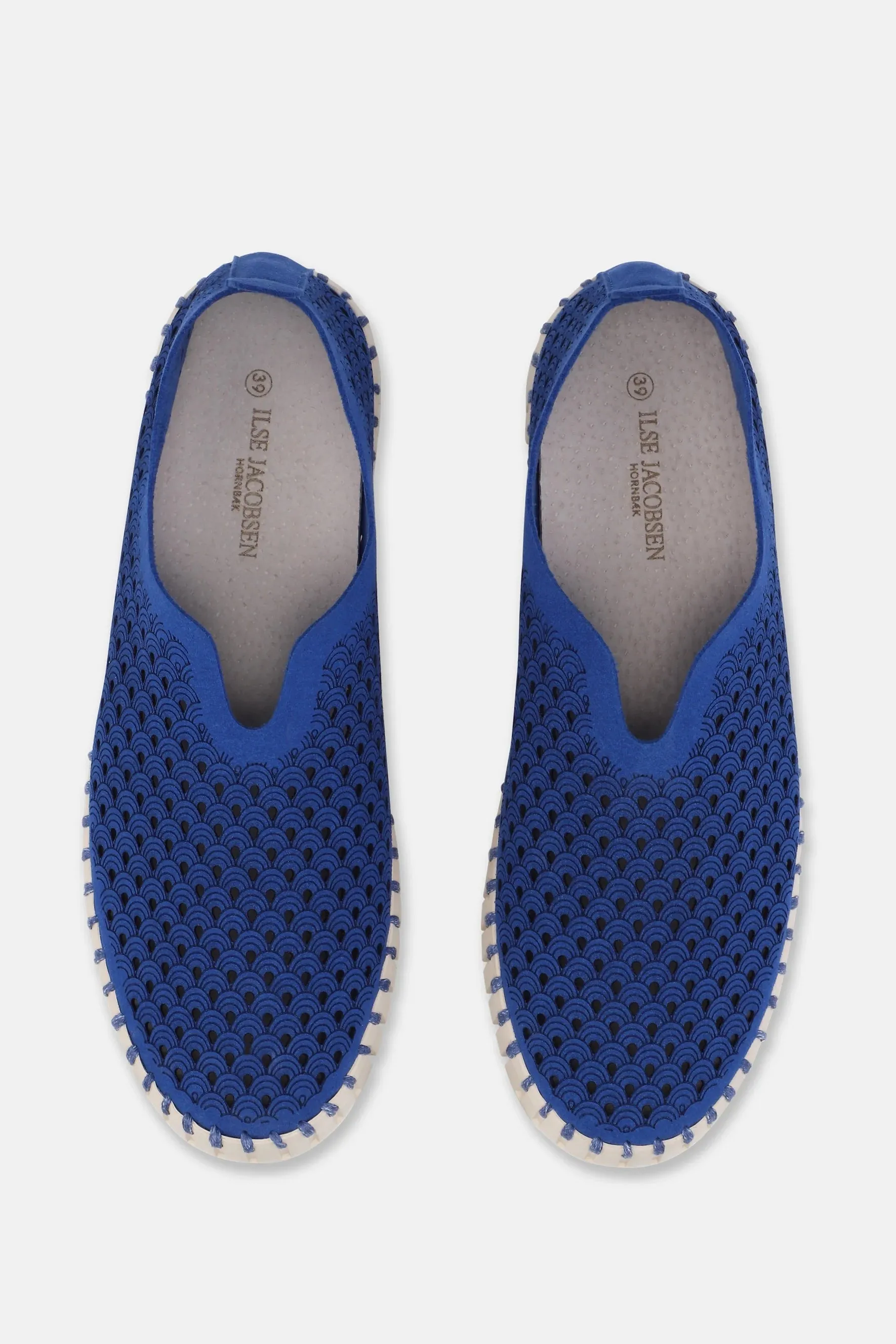 Ilse Jacobsen Platform Tulip Shoes in Blue Web