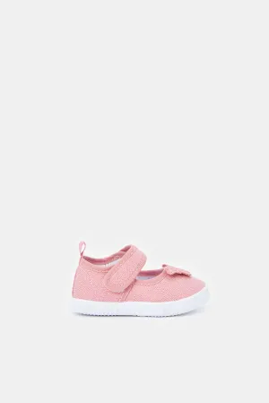 Infant Girls Pink Butterfly Pump