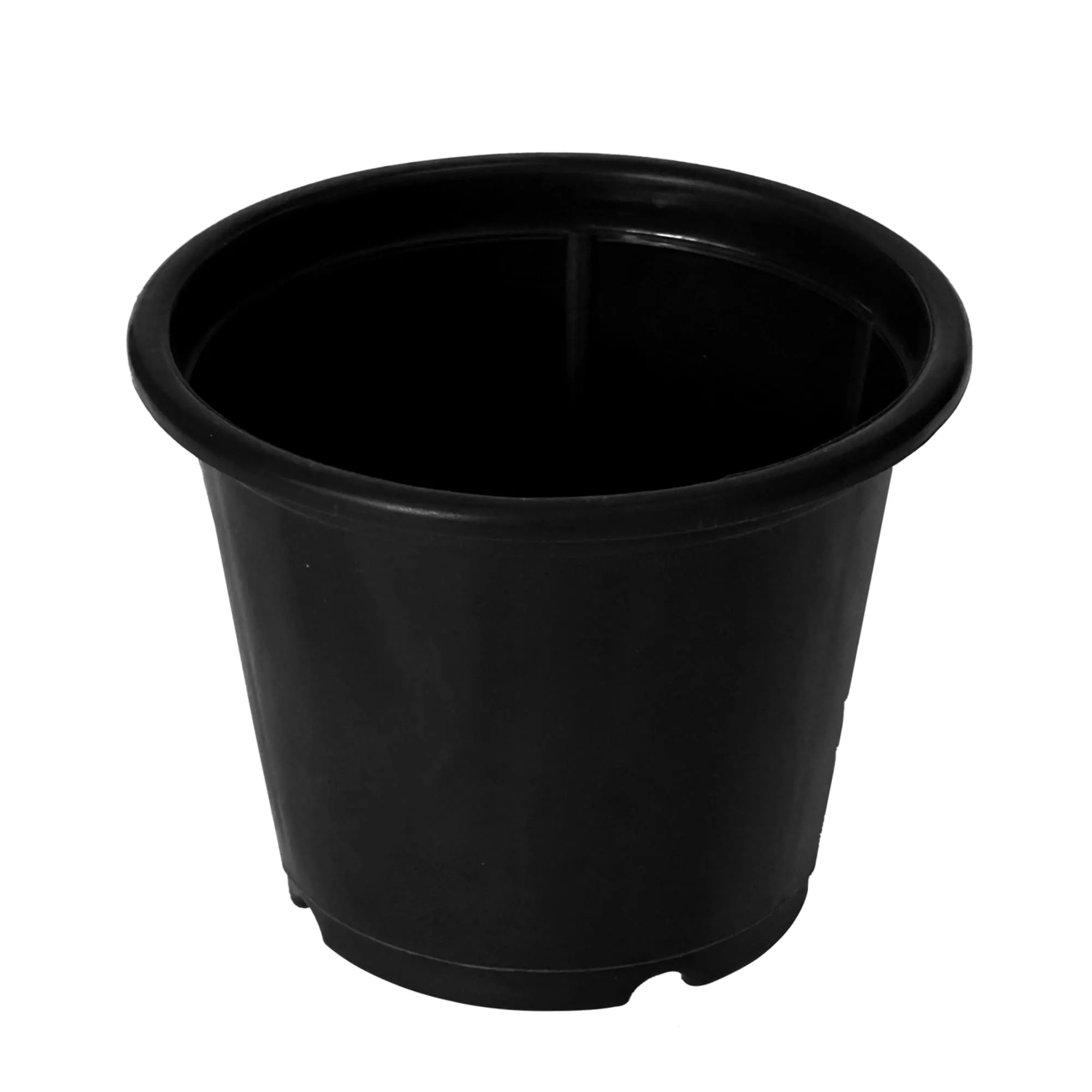 Kuber Industries Plastic Planters|Gamla|Flower Pots for Garden Nursery Home Décor,8"x6",Pack of 10 (Black)