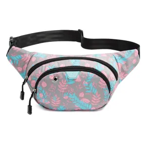 Ladies Sports Running Waist Bag Outdoor Leisure Cashier Wallet, Size: 10 inch(Brilliant Cyan)