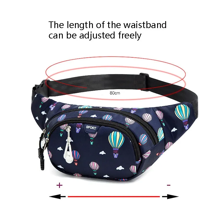 Ladies Sports Running Waist Bag Outdoor Leisure Cashier Wallet, Size: 10 inch(Brilliant Cyan)