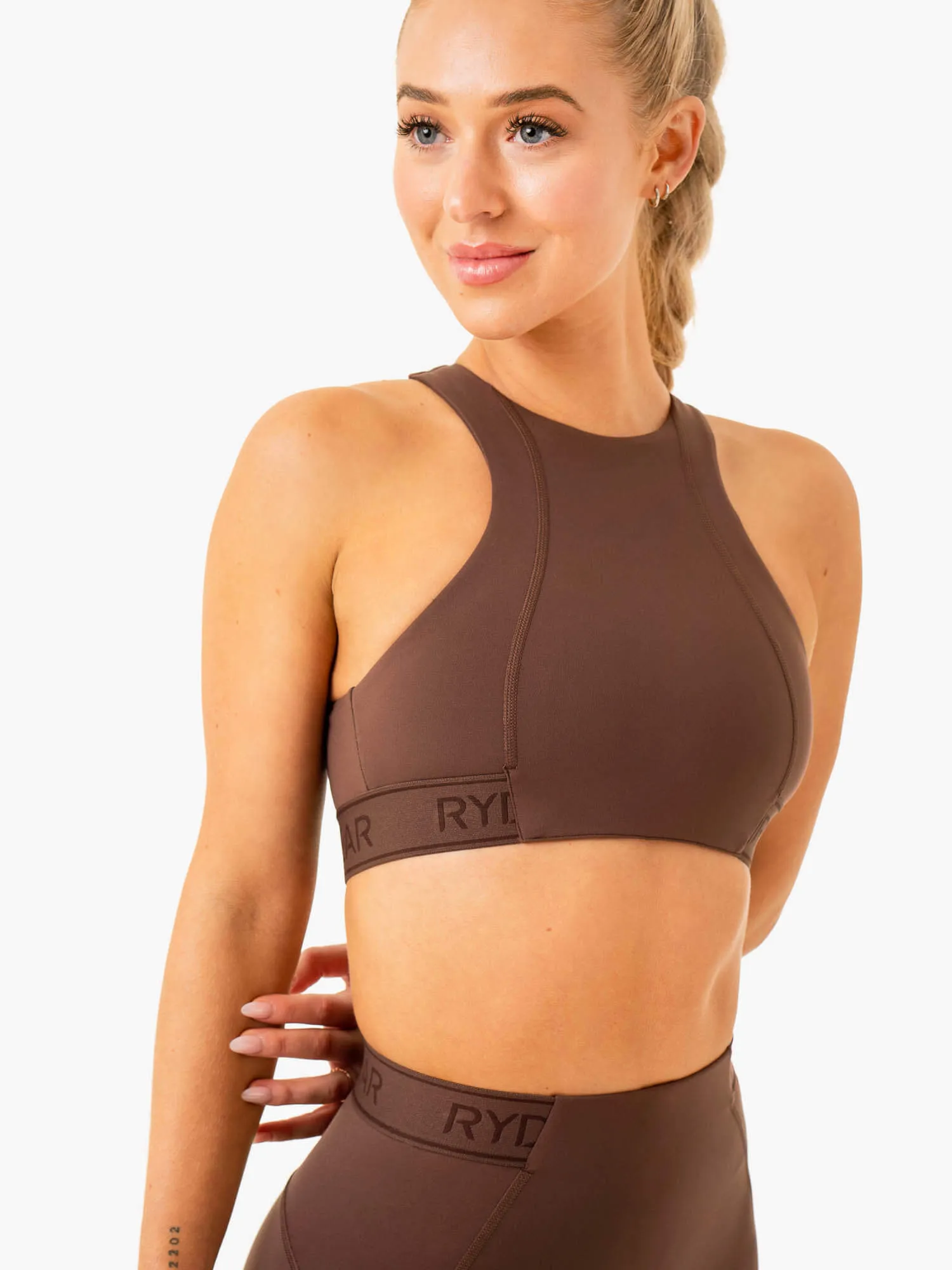 Level Up High Impact Sports Bra - Chocolate