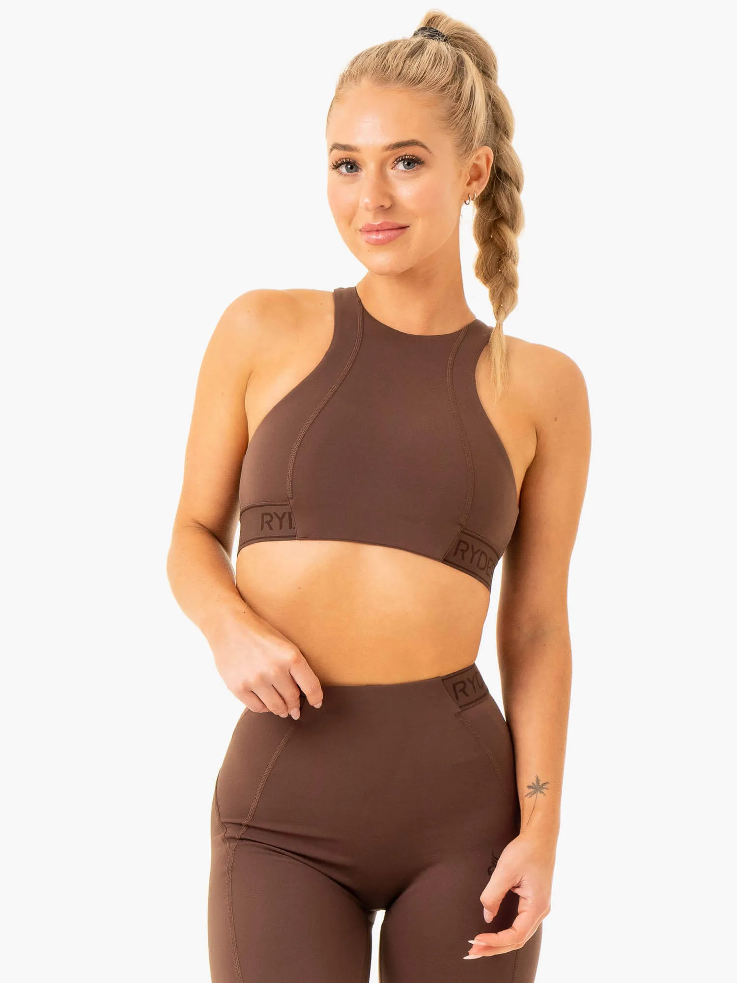 Level Up High Impact Sports Bra - Chocolate