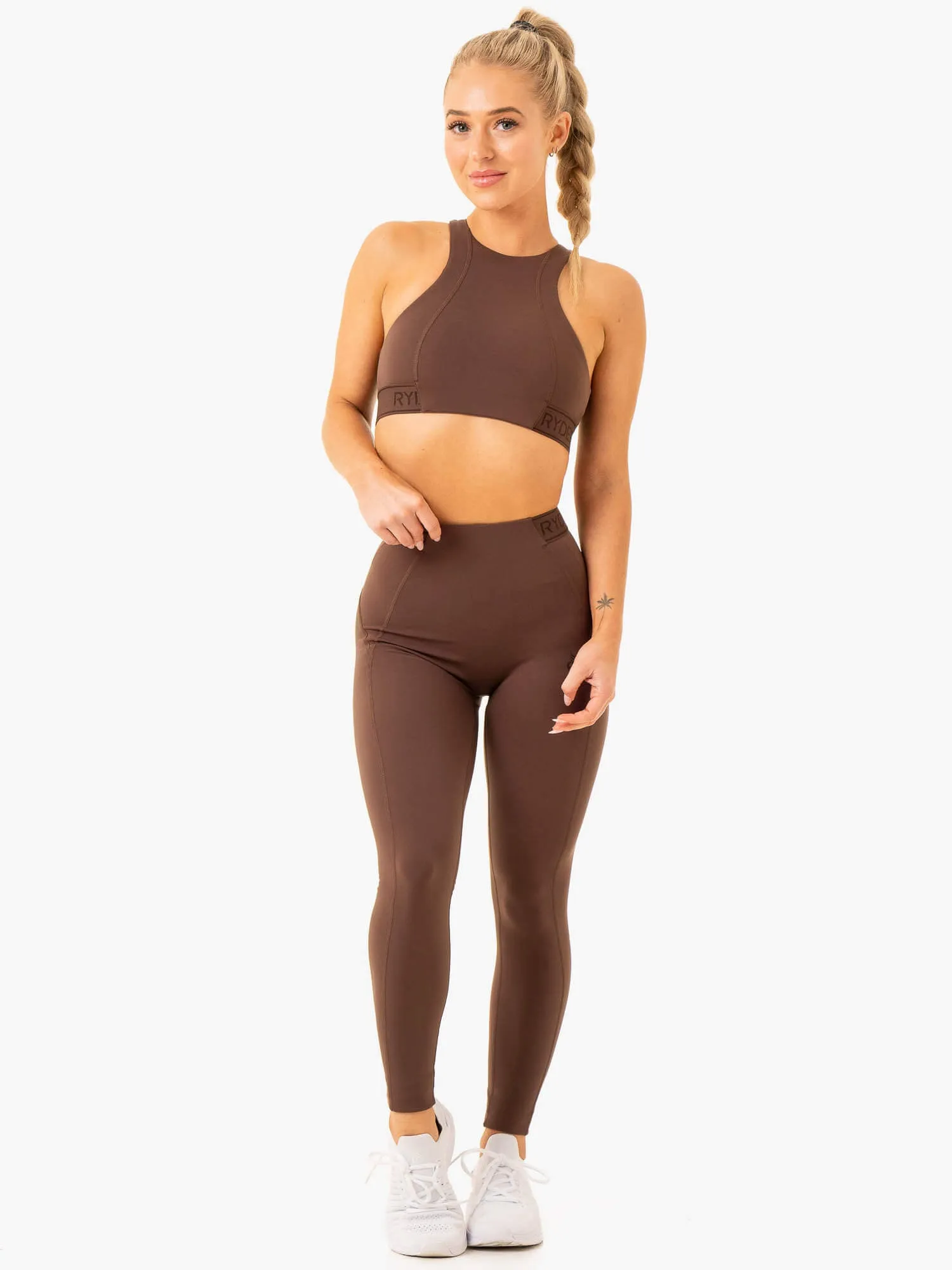 Level Up High Impact Sports Bra - Chocolate