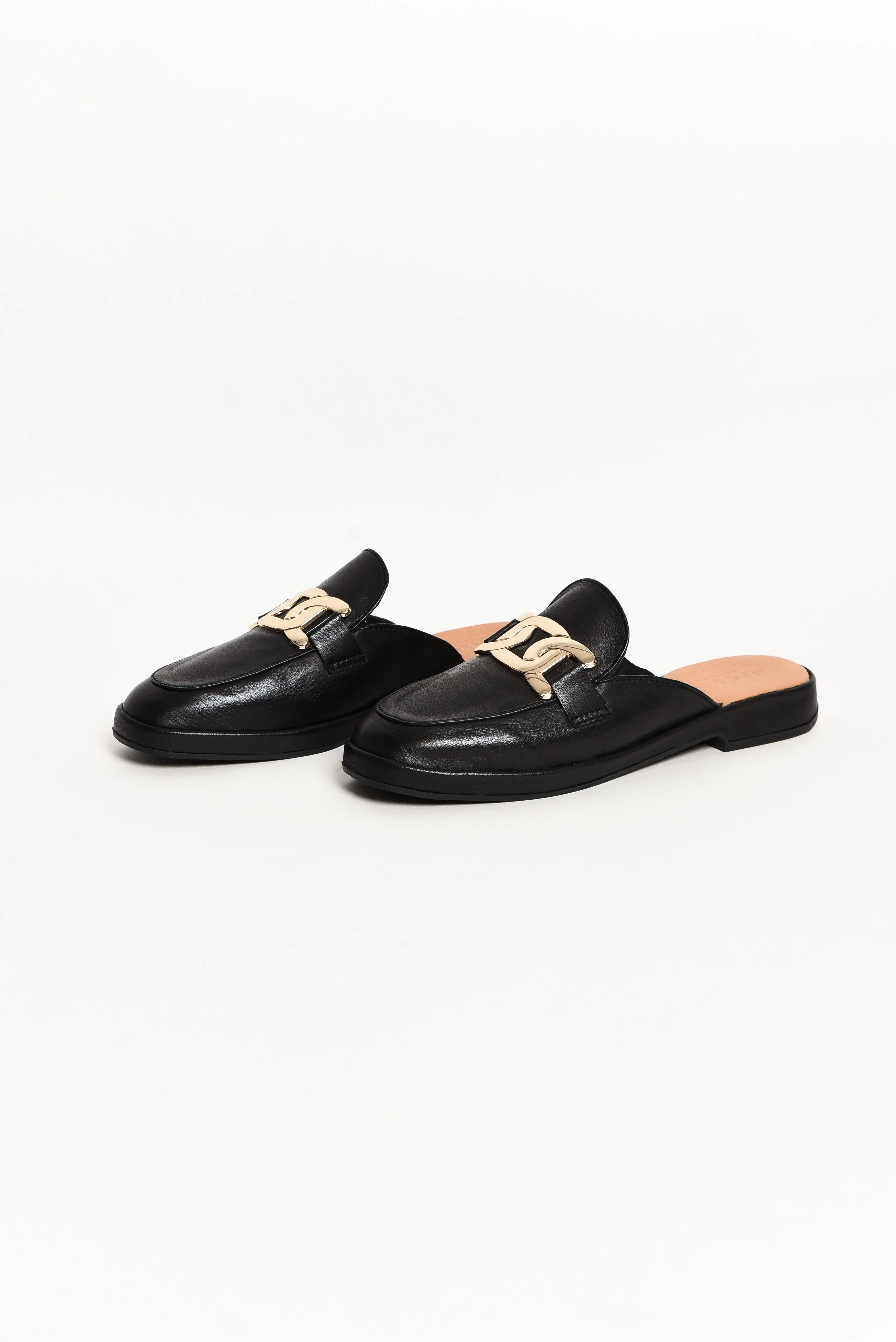 Lifeline Black Leather Mule