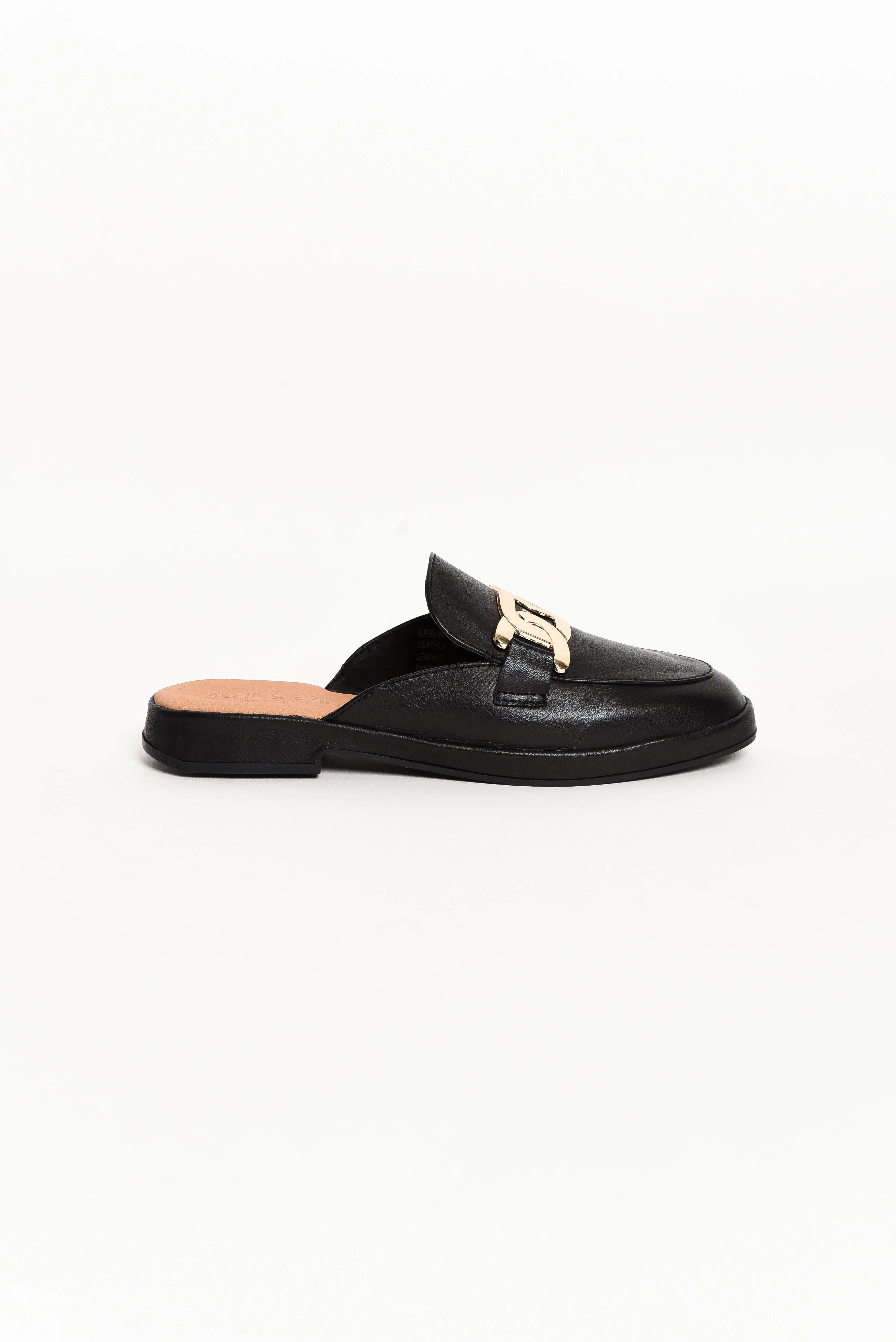 Lifeline Black Leather Mule