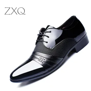 Luxury Brand Men Shoes Men's Flats Shoes Men Patent Leather Shoes Classic Oxford Shoes For Men New Fashion