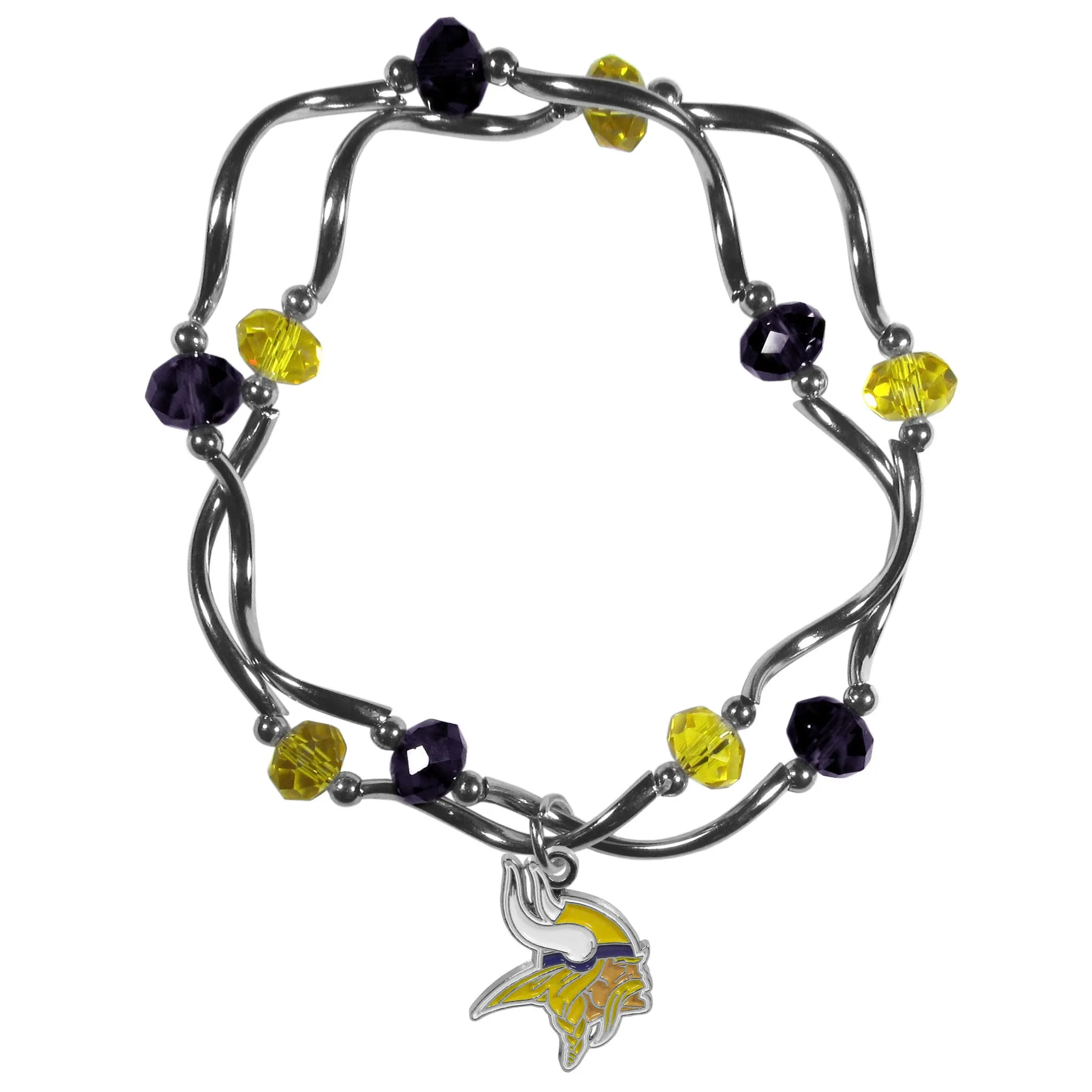 Minnesota Vikings Crystal Bead Bracelet