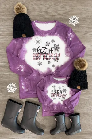 Mom & Me - "Let It Snow" Purple Top