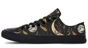 Moonlit Botanica Low Tops - Classic Premium Canvas Shoes with Comfortable and Durable Soles