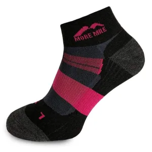 More Mile Endurance Womens Running Socks - Black