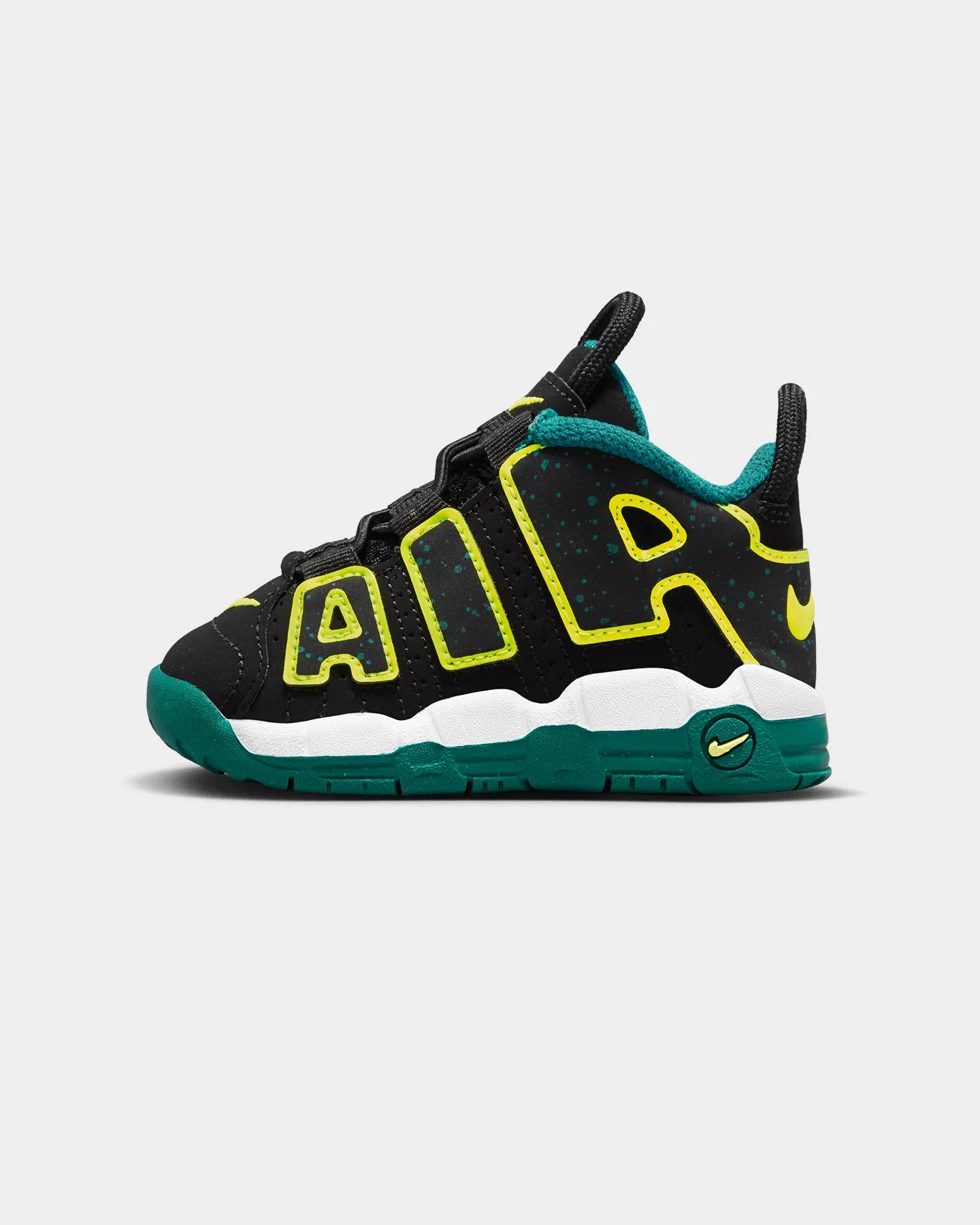 Nike Infants' Air More Uptempo (TD) Black/Volt/Geode Teal