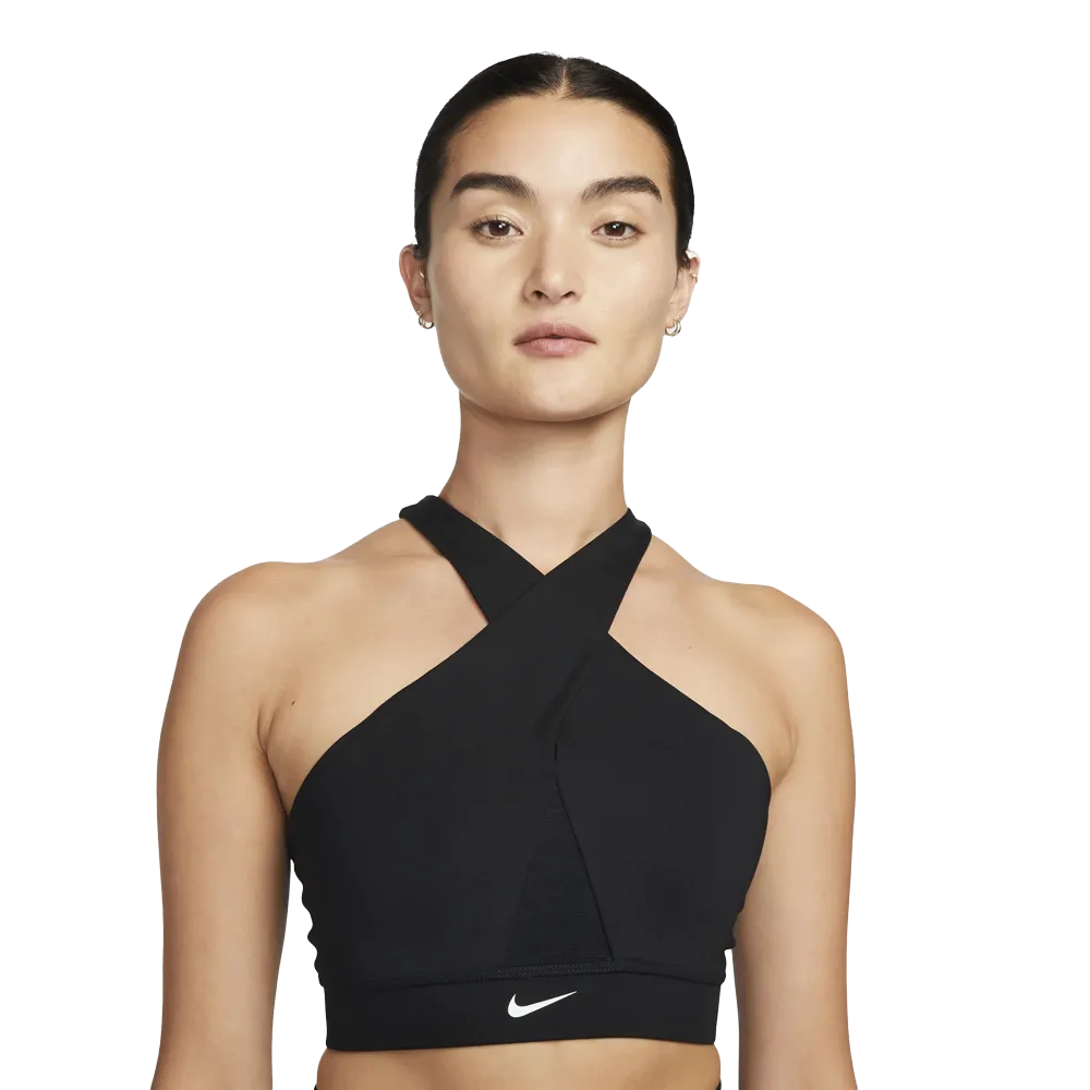 Nike Swoosh Icon Clash Wrap Women's Black Sports Bra