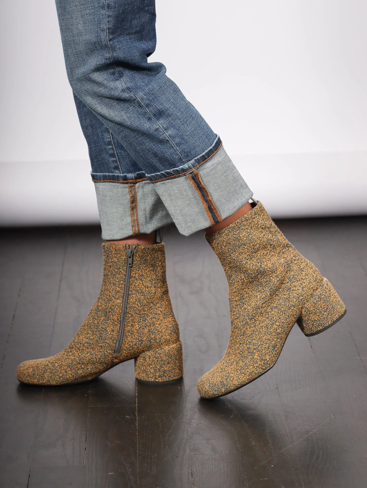 Niki Boots in Mustard Knit by Camper