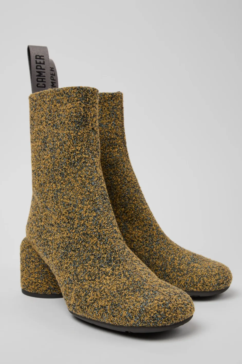 Niki Boots in Mustard Knit by Camper