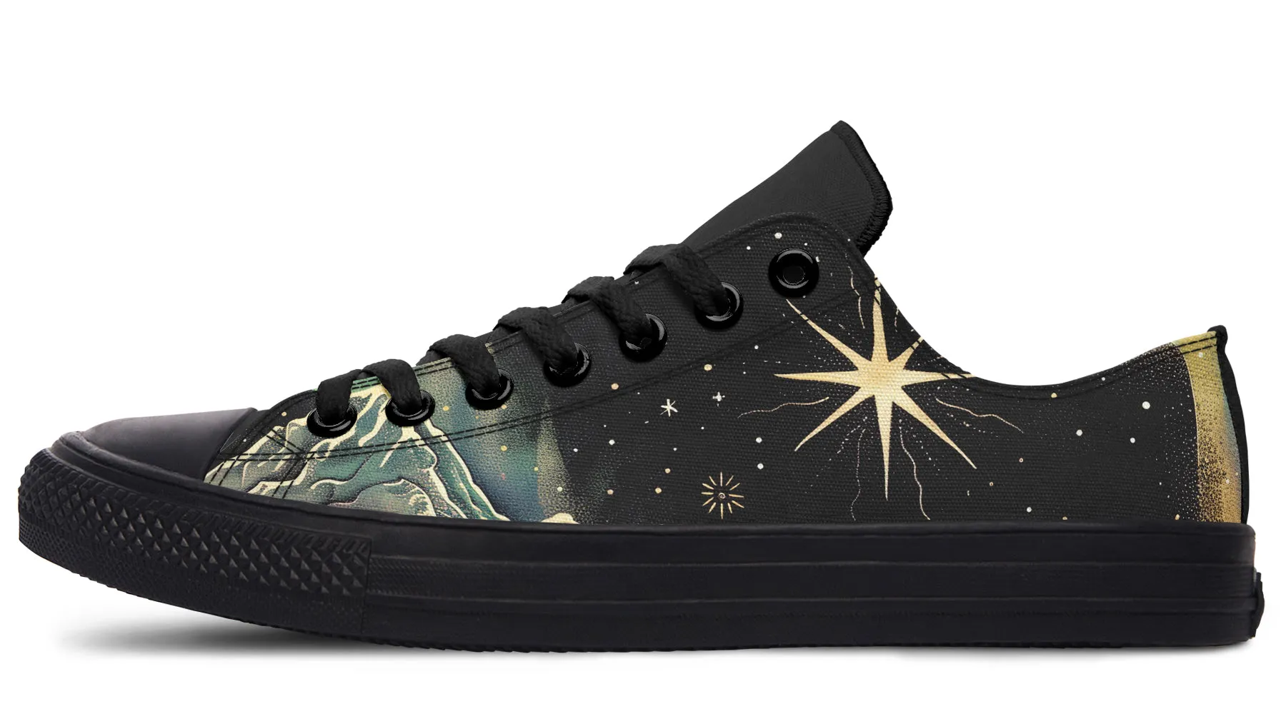 Northern Lights Low Tops - Classic Premium Canvas Shoes with Comfortable and Durable Soles