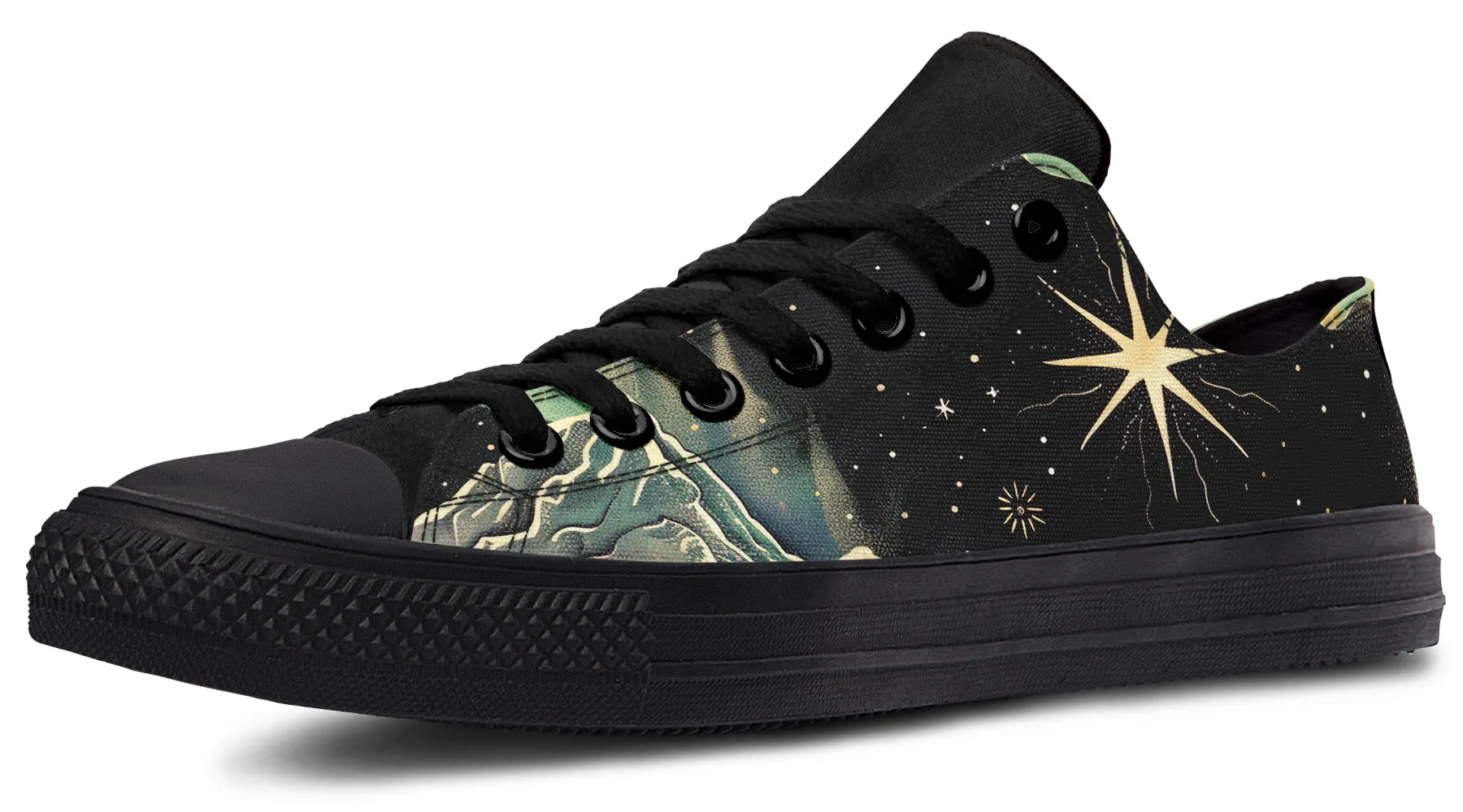 Northern Lights Low Tops - Classic Premium Canvas Shoes with Comfortable and Durable Soles