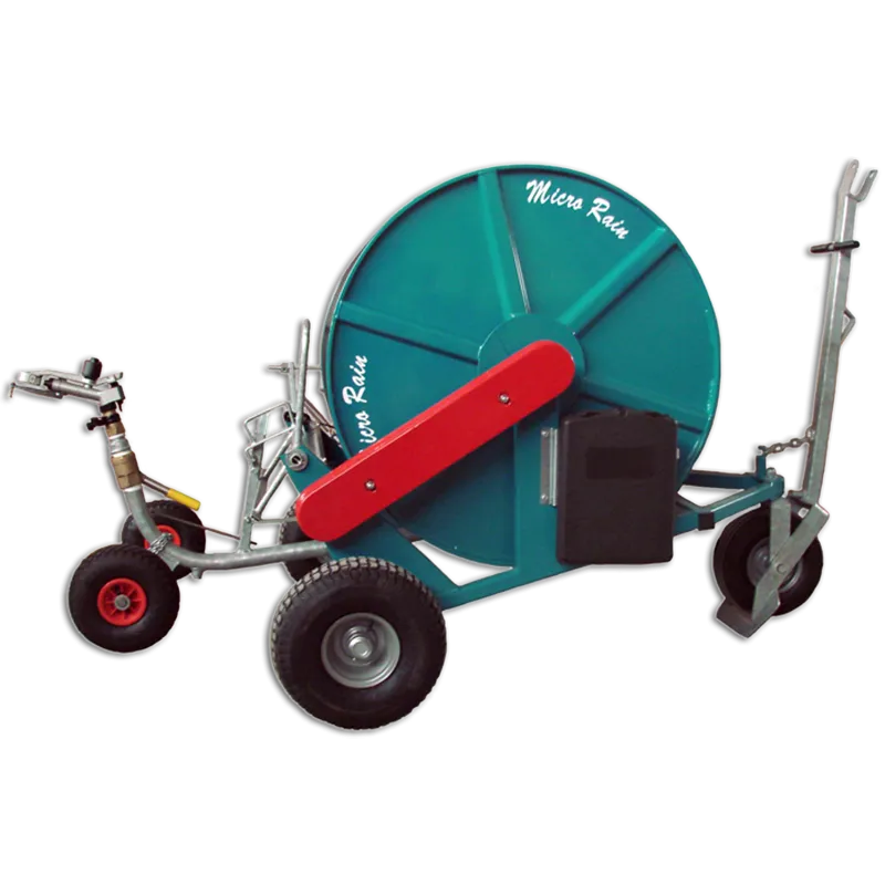 Ocmis MR-40 & MR-43 Micro Rain Hose Reels – 1.5 Acre Coverage | 15-60 GPM | 393ft & 242ft Hose Automatic Retraction