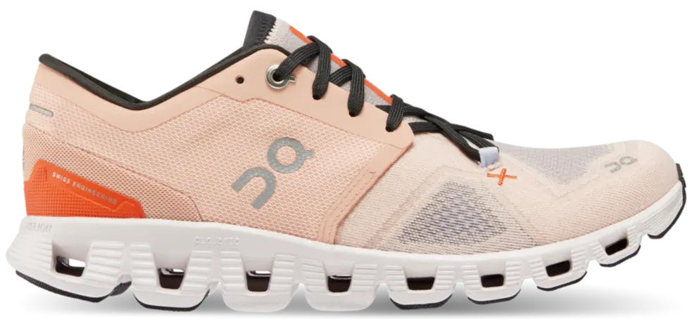 ON Running Women's Cloud X 3 in Rose/Sand