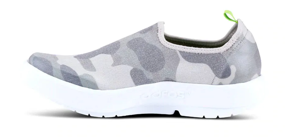 OOFOS Womens OOmg  Eezee Low White Green Camo