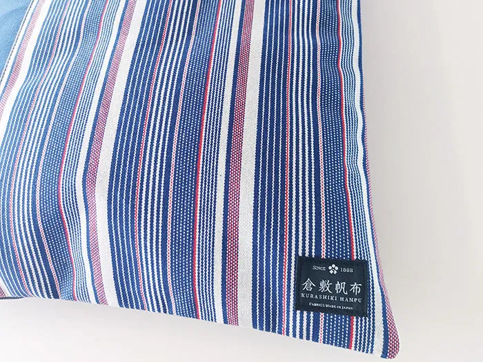 Patchwork Cushion by Kurashiki Hampu Stripes