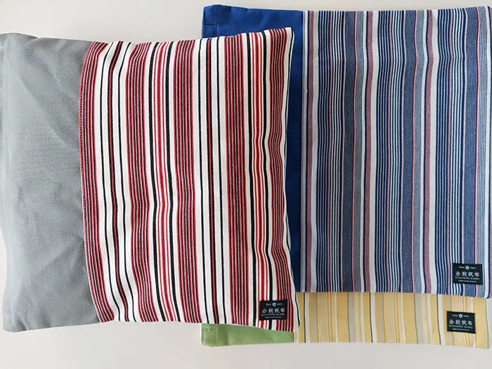 Patchwork Cushion by Kurashiki Hampu Stripes