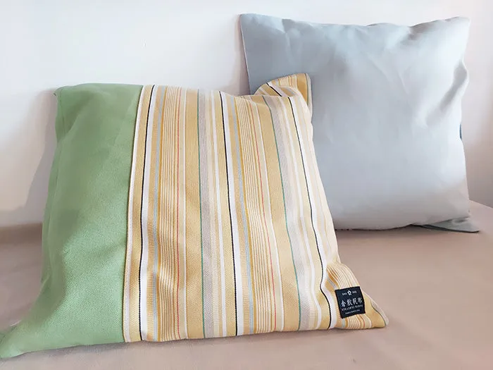 Patchwork Cushion by Kurashiki Hampu Stripes