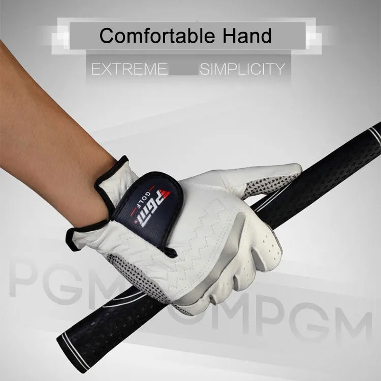 PGM Left Hand Sheepskin Anti-slip Particle Golf Men Gloves, Size: 26#