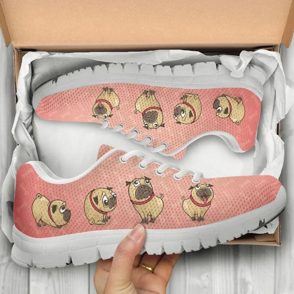 Pug Sneaker, Pug Dogs Sneaker Shoes, Pug Shoes