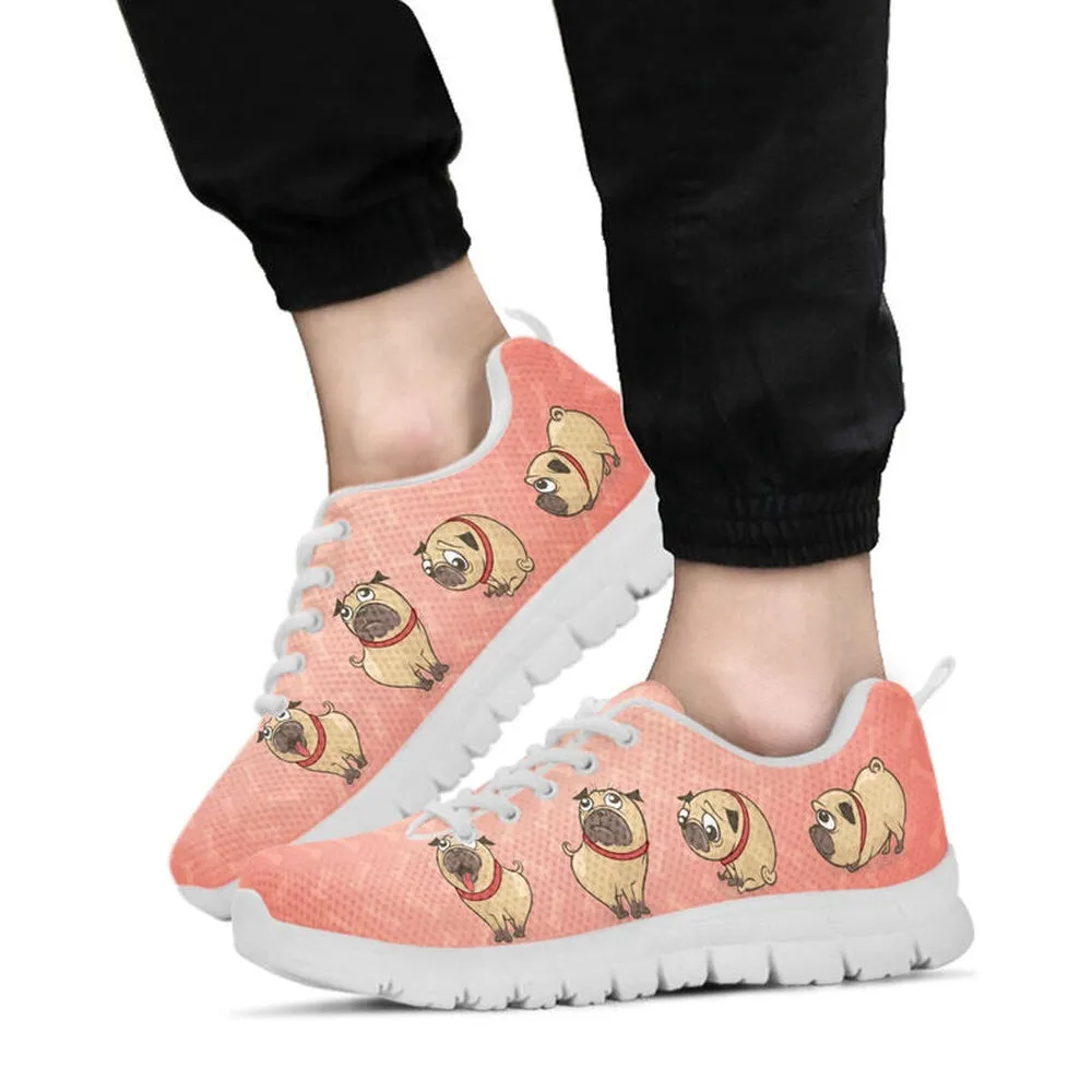 Pug Sneaker, Pug Dogs Sneaker Shoes, Pug Shoes