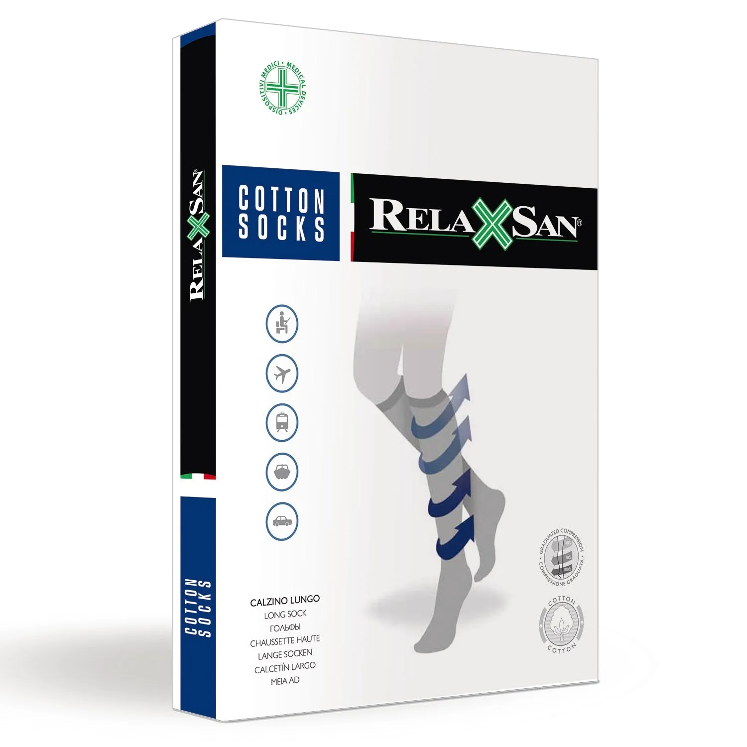 Relaxsan Medium Compression Black Socks 15-20 mmHg