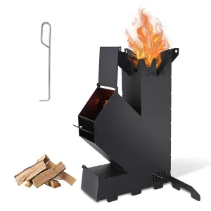 Rocket Stove Rocket Stove for Cooking Portable Wood Mini Burning Stove, Fire Camping Stove for Cooking backyard cooking Camping grill outdoor events BBQ Comes with storage bag