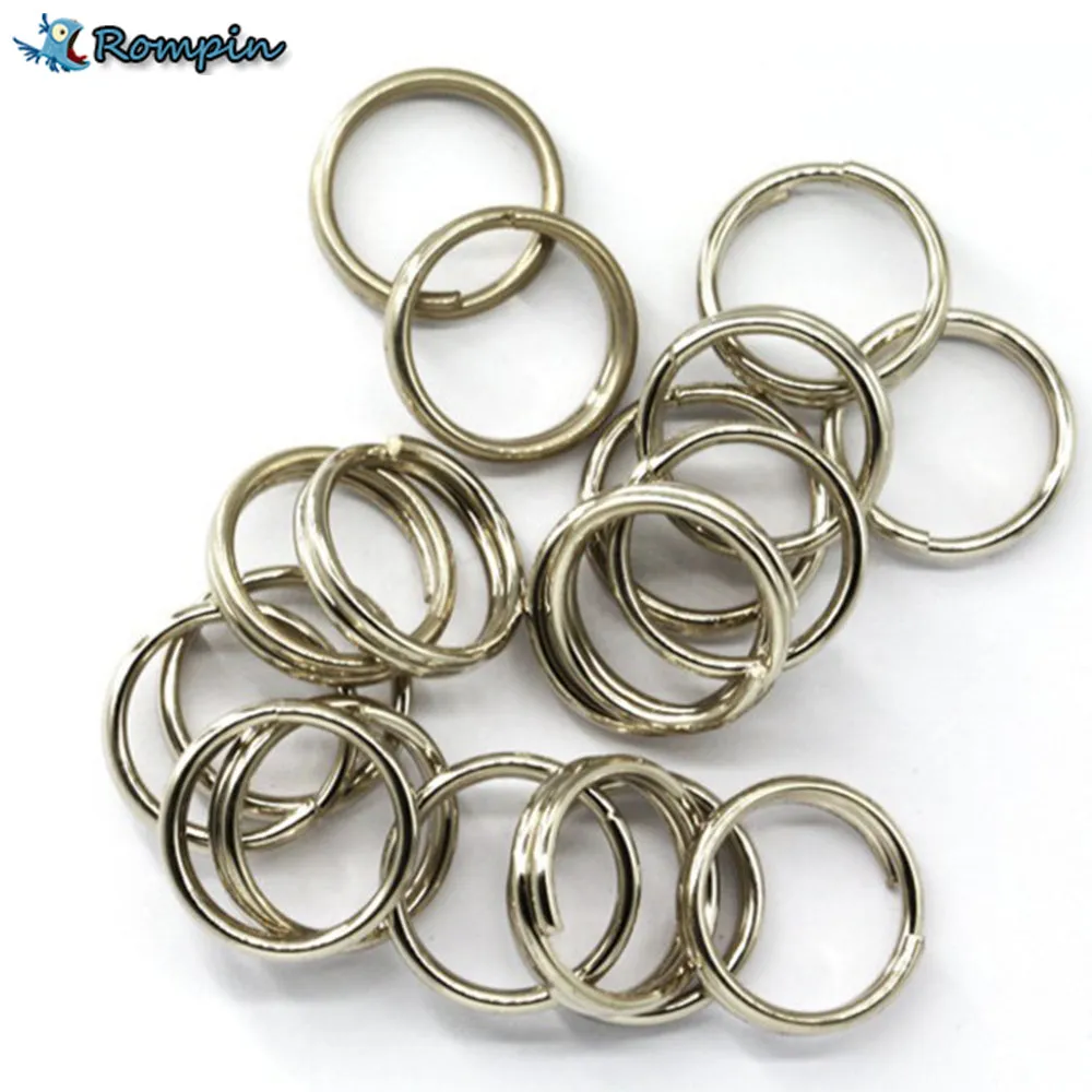 Rompin 100Pcs Stainless Steel Split Rings for Blank Lures Crank bait Hard Bait carp Fishing Tools Double Loop 6mm 7mm 8mm