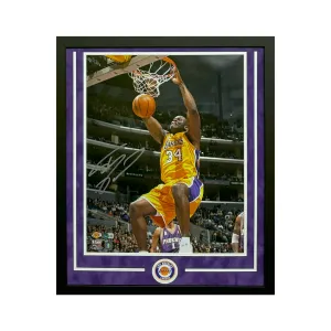 Shaquille O'Neal Hand Signed & Framed Los Angeles Lakers 16x20 Basketball Photo