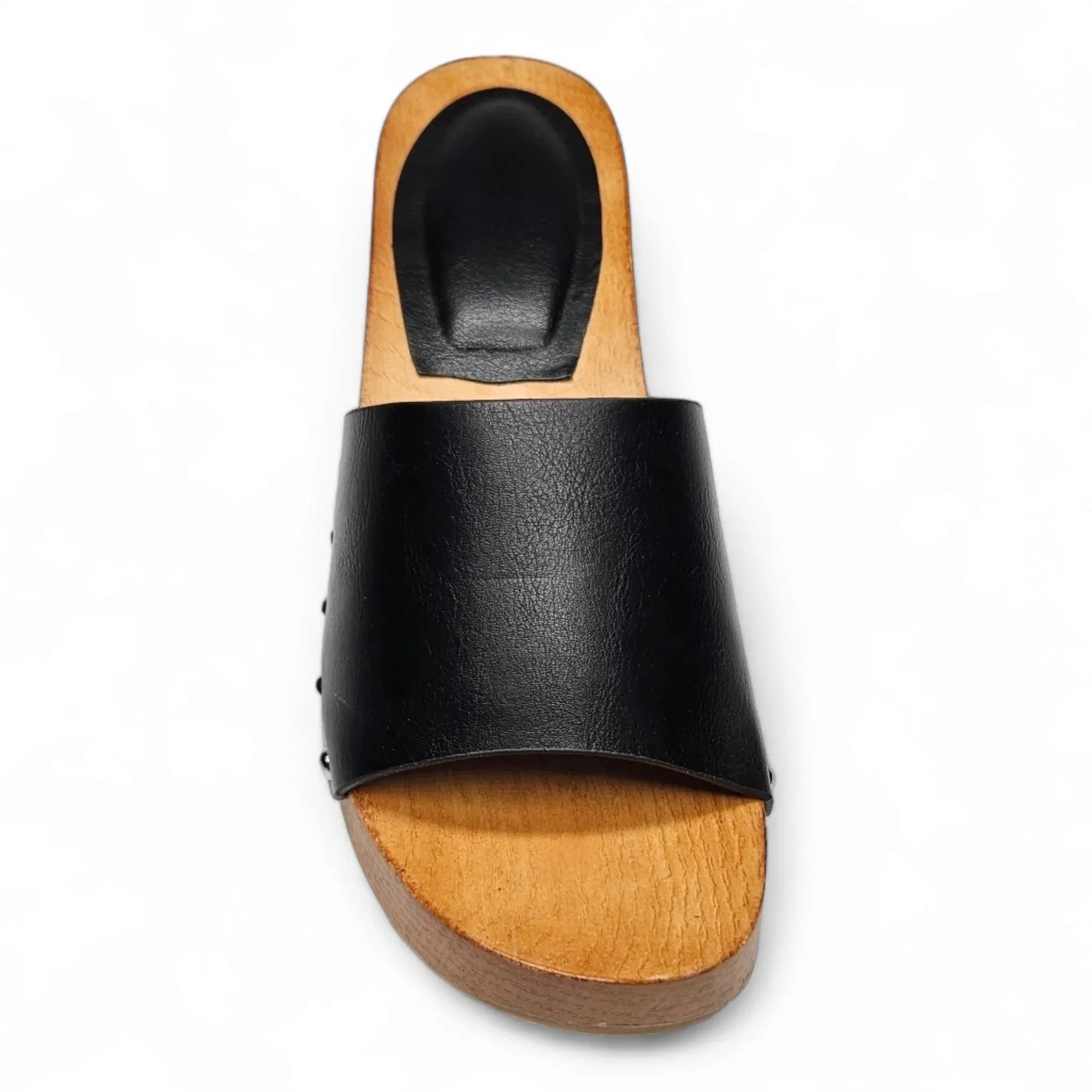 Silveroak Wooden Open Toe Clogs