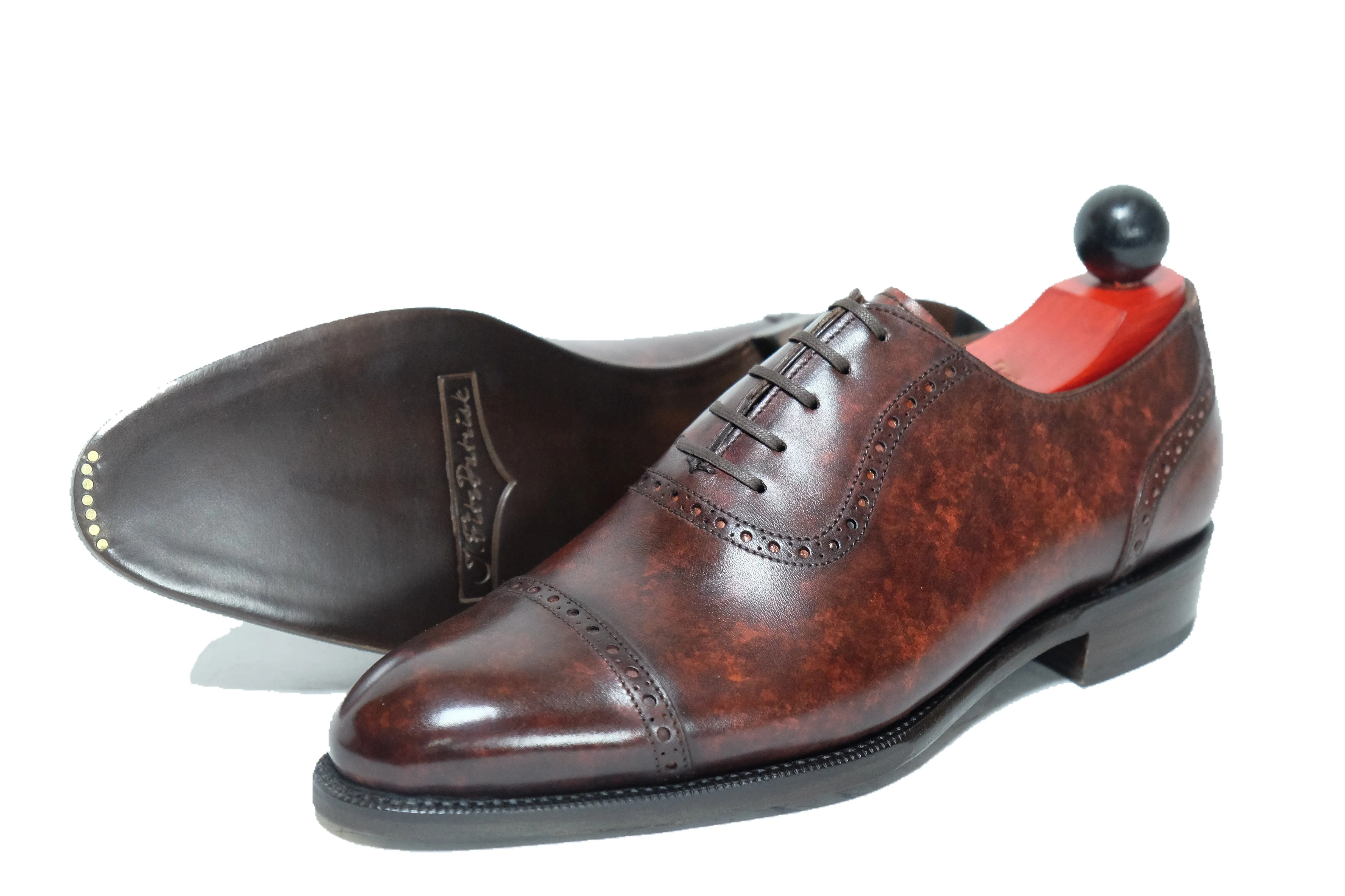 Sunnyside - MTO - Walnut Marble Patina - TMG Last - Single Leather Sole