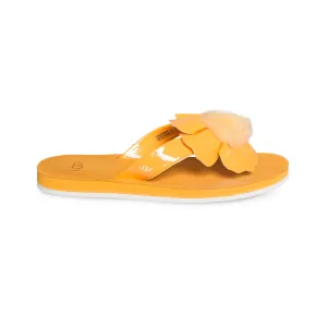 UGG Poppy Orange Zinnia Flip Flops - Women's