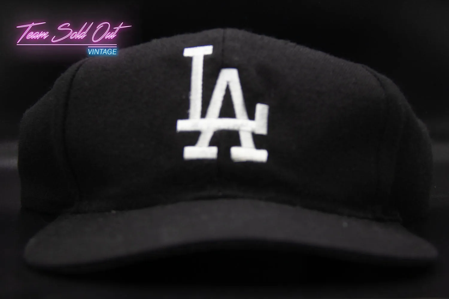 Vintage Logo 7 Los Angeles Dodgers Plain Logo Snapback Hat MLB