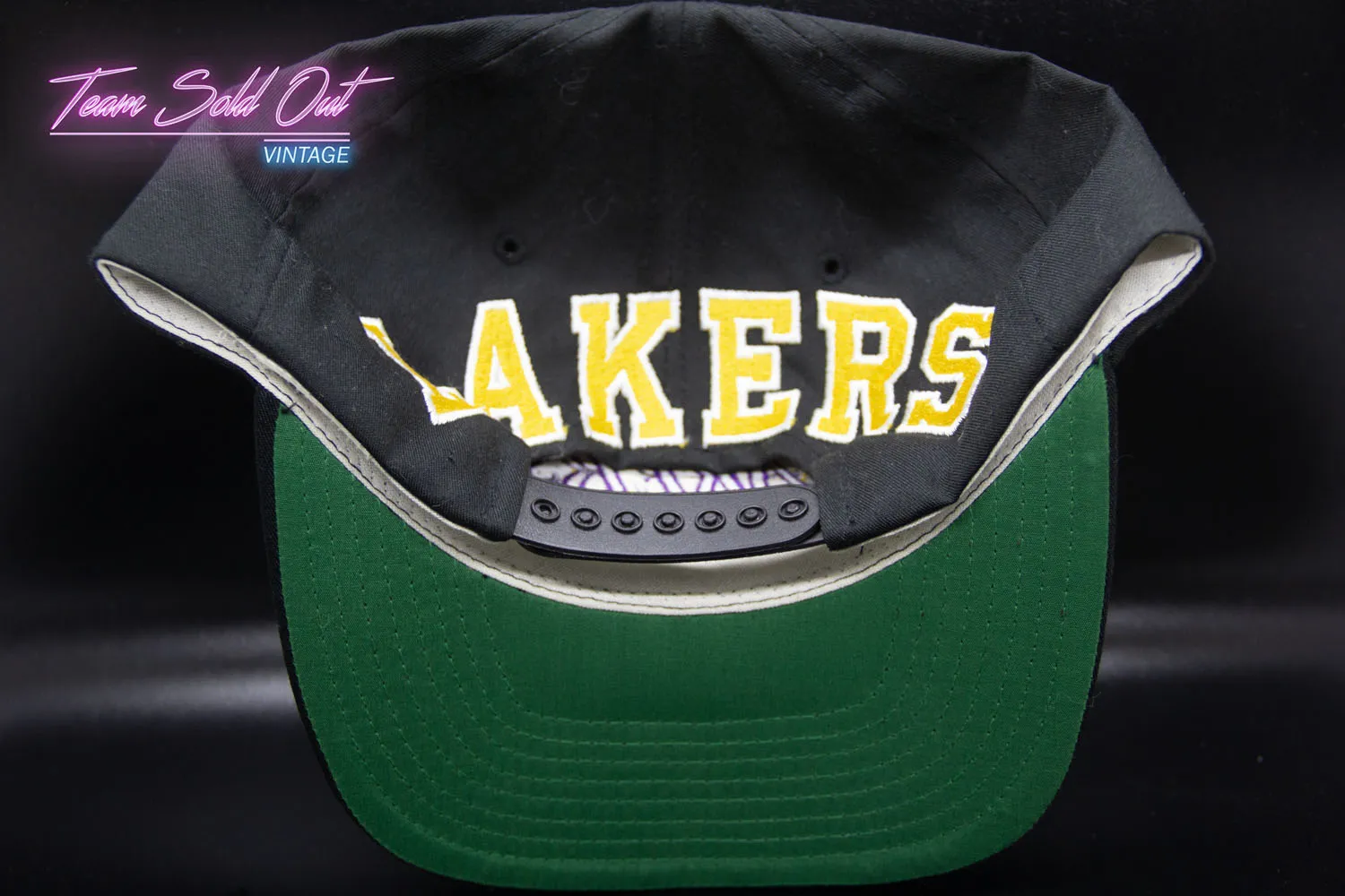 Vintage Los Angeles Lakers Blockhead Plain Logo Snapback Hat NBA