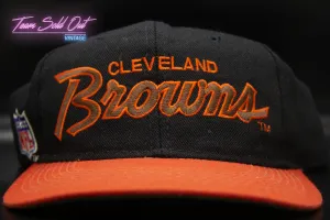 Vintage Sports Specialties Cleveland Browns Double Script Snapback Hat NFL