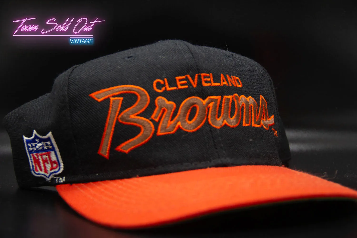 Vintage Sports Specialties Cleveland Browns Double Script Snapback Hat NFL