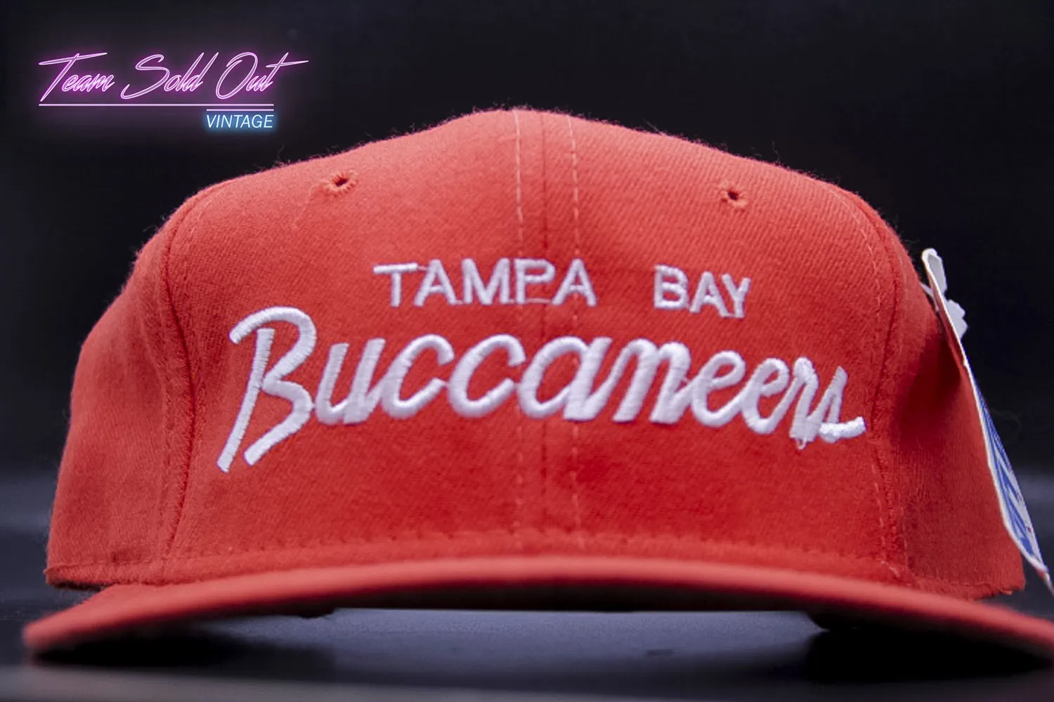 Vintage Sports Specialties Single Script Tampa Bay Buccaneers Snapback Hat NFL