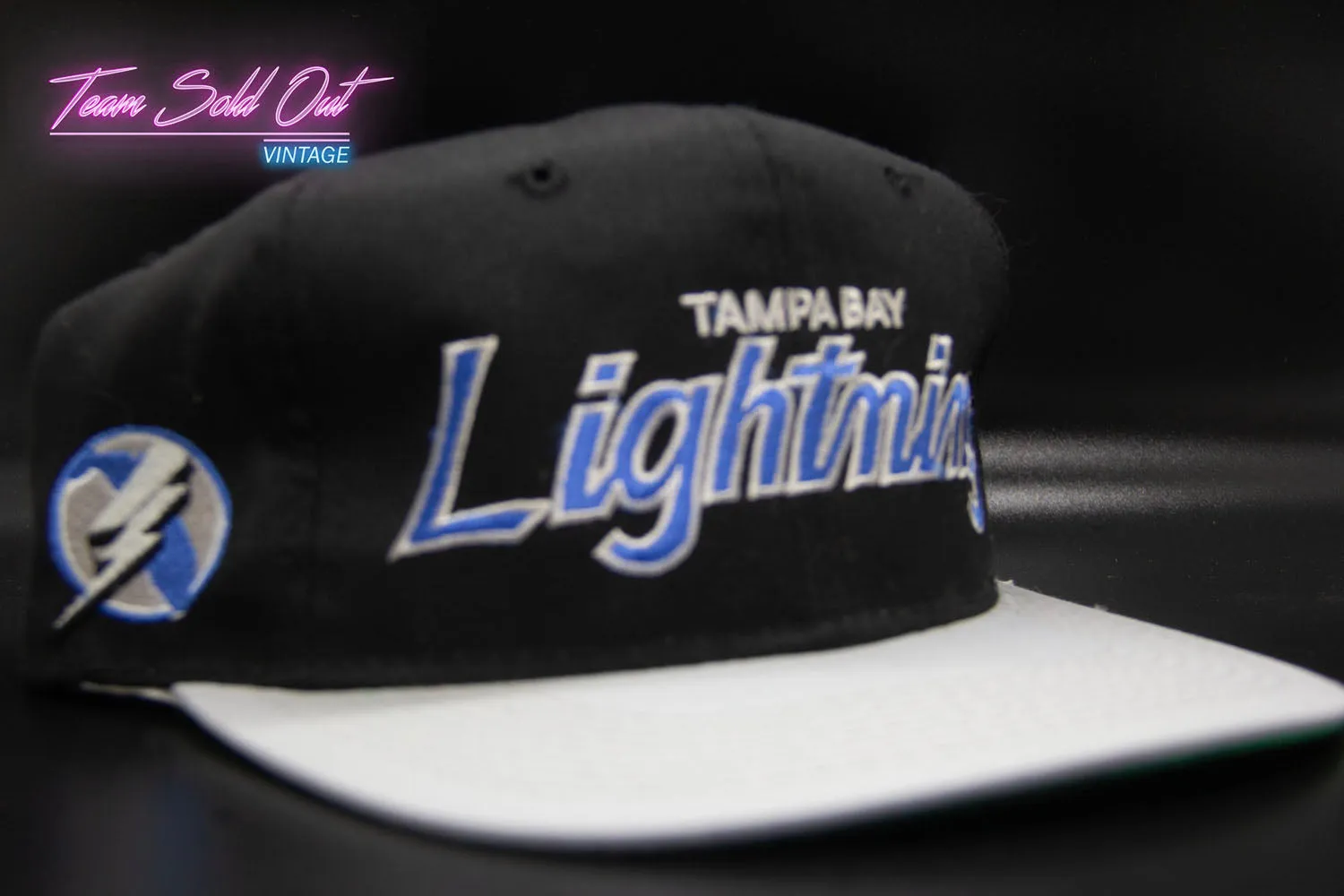 Vintage Sports Specialties Tampa Bay Lightning Double Script Snapback Hat NHL